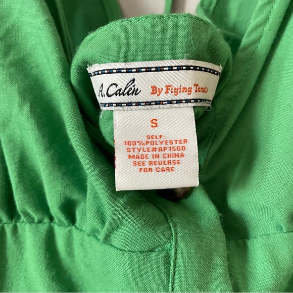 Green Wide Leg Jumpsuit Sleeveless V Neck a. calin by flying tomato - Picture 7 of 7